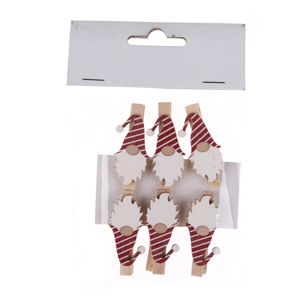 Custom Chrisrmas Gnome Clip Wooden Clothespin Factory From China 1