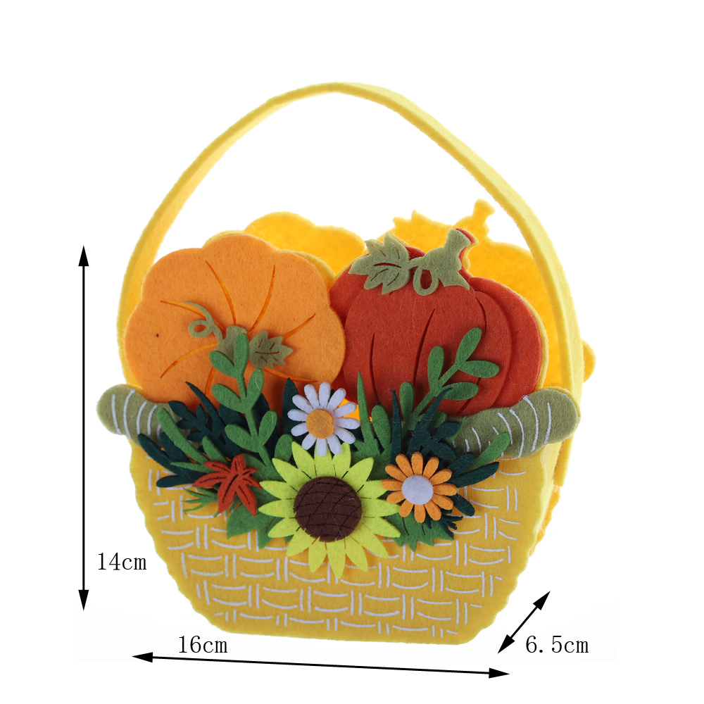 Bolsas de regalo de fieltro personalizadas para la cosecha de calabazas, decoraciones de cosecha de fábrica de China 6