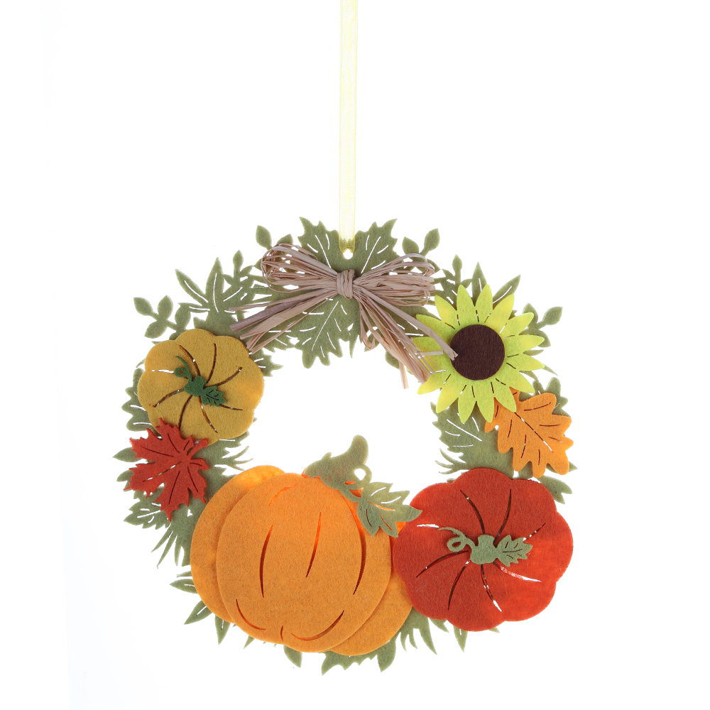 Guirnalda de calabazas de fieltro para decoración del hogar, hecha a medida, de fábrica china 1