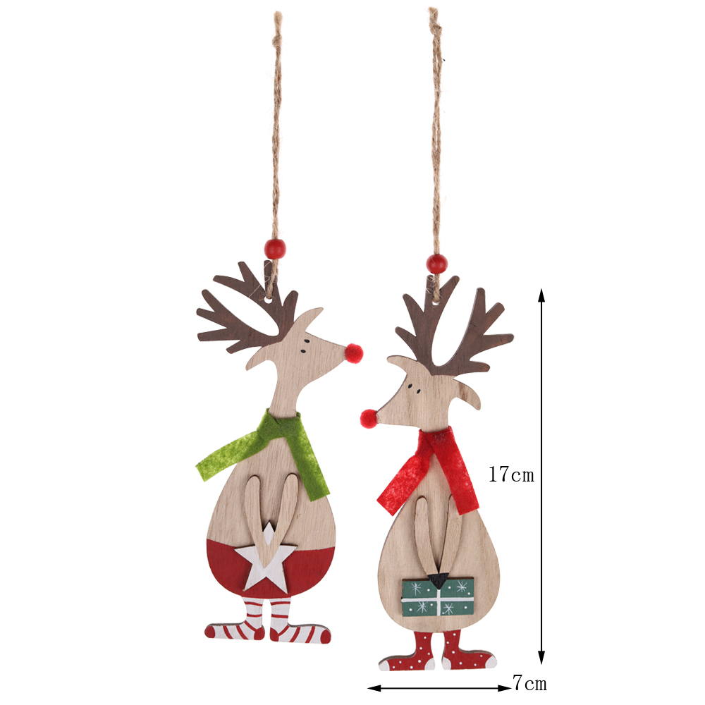 Weihnachten Rentier aus Holz Weihnachtsbaum Hängende Dekoration OEM mit gutem Preis-Tangchen 2
