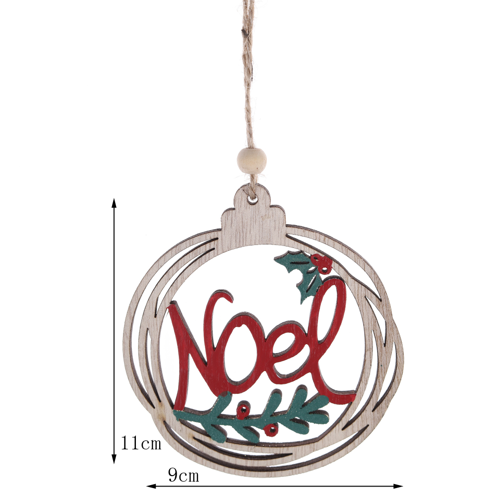 Los mejores adornos colgantes de madera para Navidad, decoración navideña para puerta de entrada, precio de fábrica - Tangchen 2