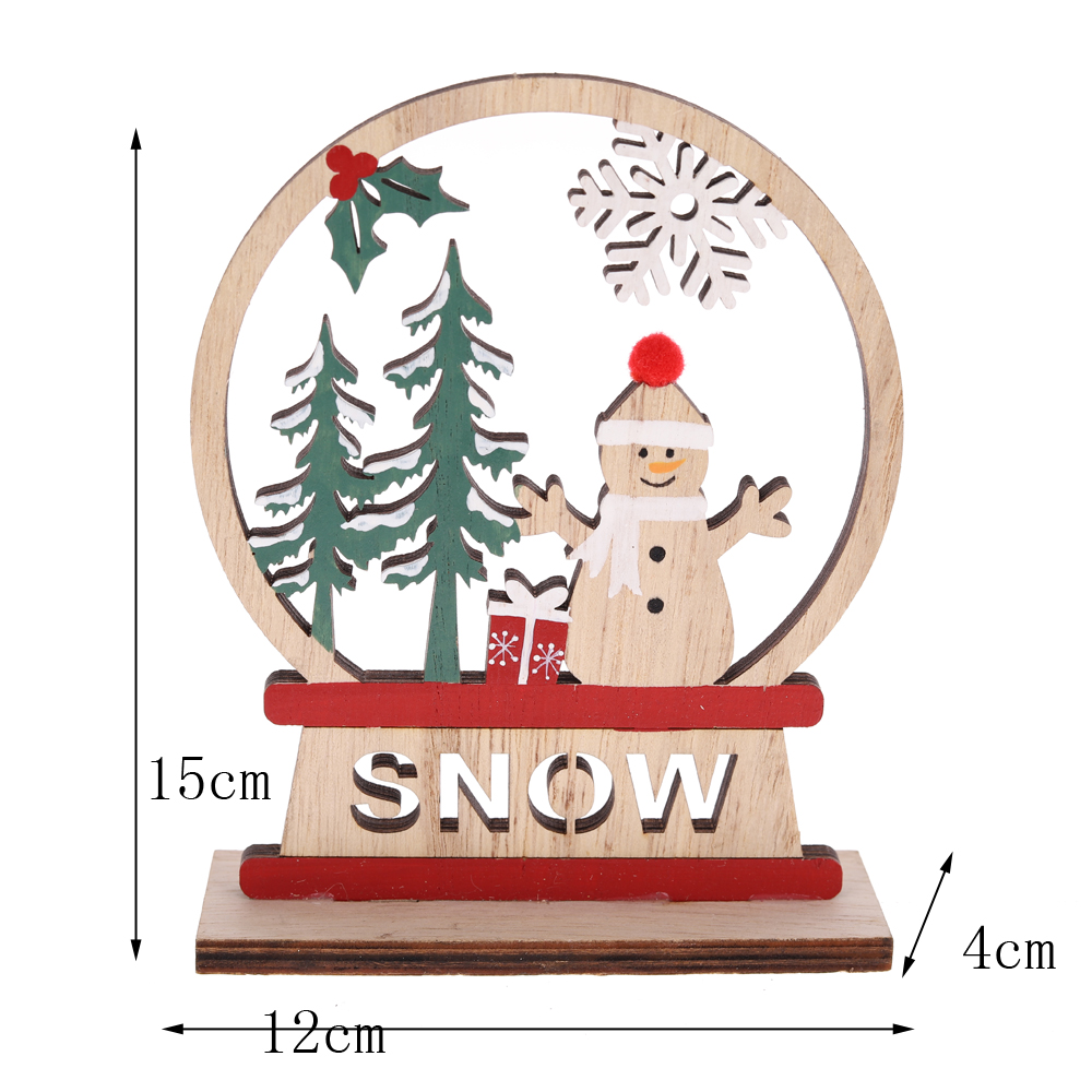 Weihnachtsdekoration aus Holz für Tisch und Fenster mit Vogel-OEM zu einem guten Preis-Tangchen 8