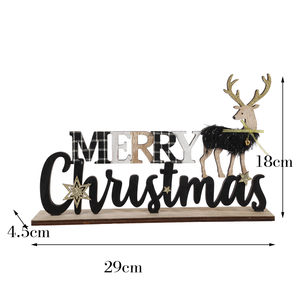 Benutzerdefinierte Frohe Weihnachten Hirsch Herz Home Party Tischdekoration Fabrik aus China 7