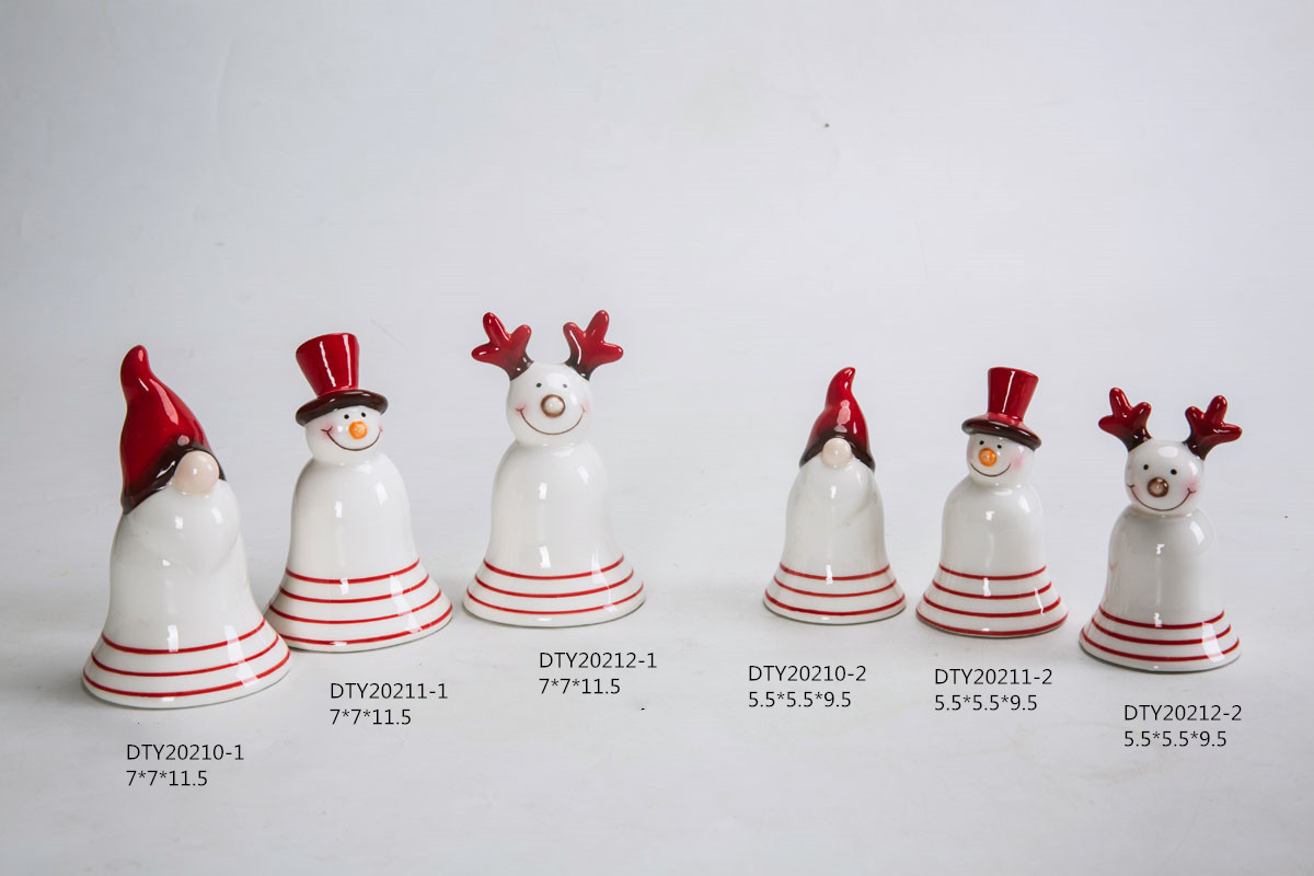 Estatuas navideñas de cerámica para mesa, lindas figuras de reno, venta al por mayor 3