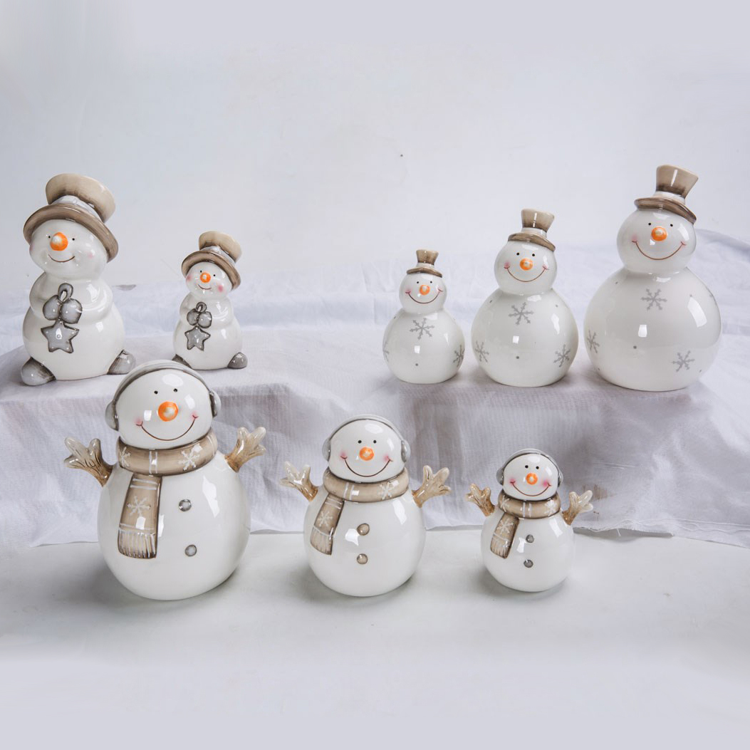 Adornos navideños Estatua Escultura Festival Hogar Artes Cerámica Figura de Papá Noel 1