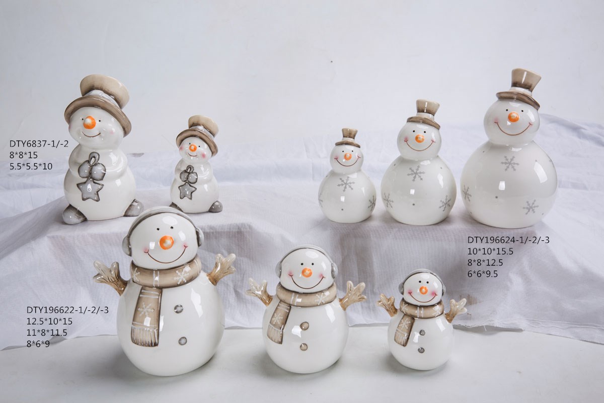 Adornos navideños Estatua Escultura Festival Hogar Artes Cerámica Figura de Papá Noel 5