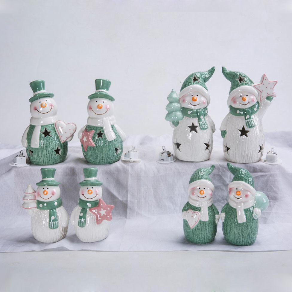 Weihnachtsdekoration Statue Skulptur Festival Home Arts Keramik Weihnachtsmann Figur 1