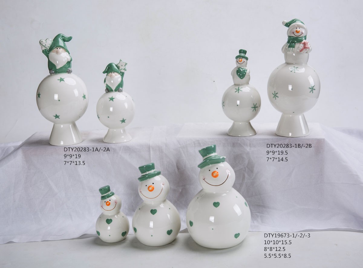 Weihnachtsdekoration Statue Skulptur Festival Home Arts Keramik Weihnachtsmann Figur 2