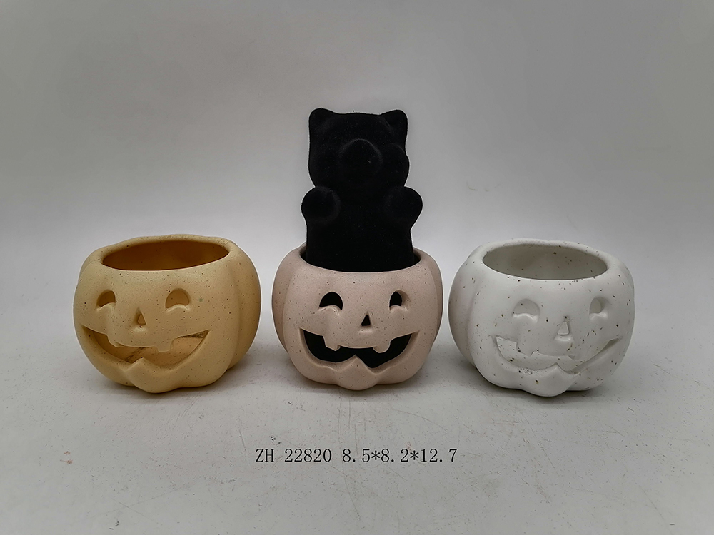Kürbisdekorationen Halloween-Ernte Leuchtende Halloween-Wohnaccessoires Keramikhandwerk 1
