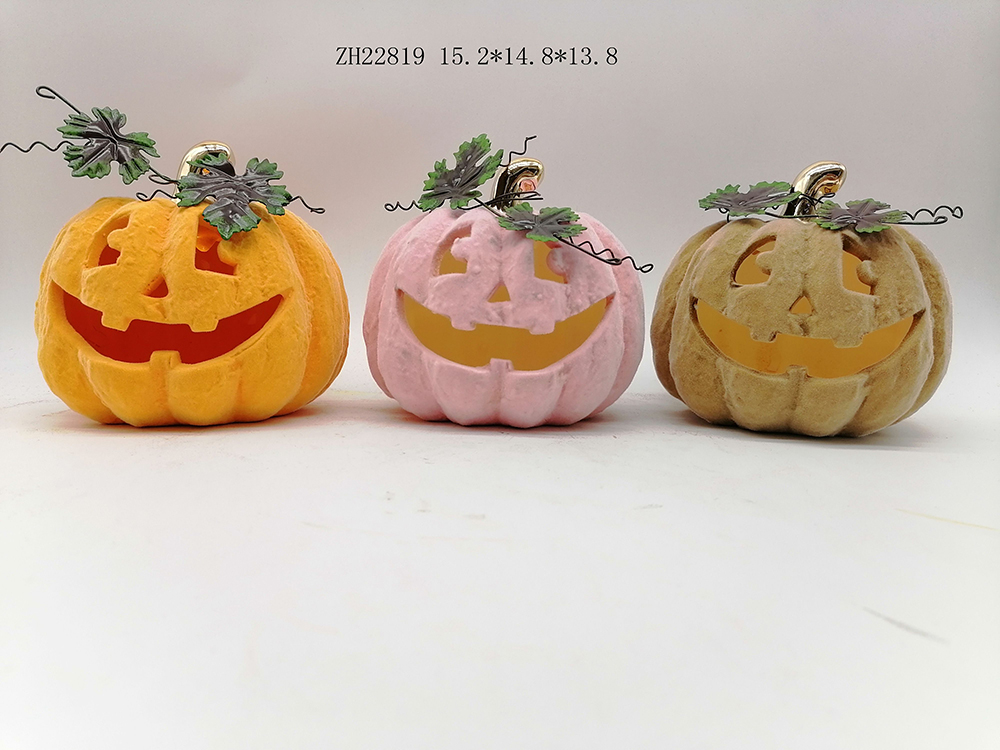 Kürbisdekorationen Halloween-Ernte Leuchtende Halloween-Wohnaccessoires Keramikhandwerk 2