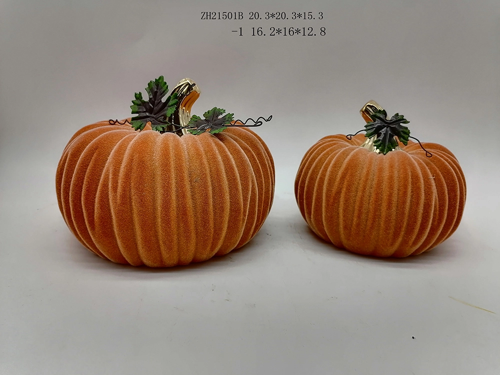 Halloween Pumpkin Ceramic Craft Autumn Harvest Decoration Orange Pumpkin 1