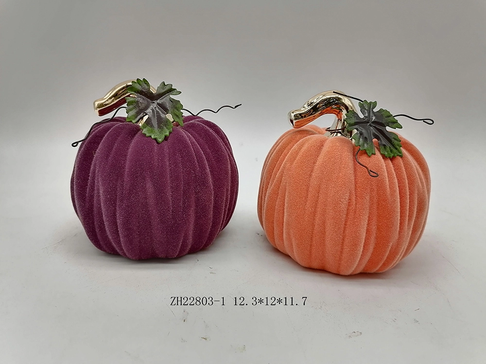Halloween Simulation Ceramic Pumpkin Model Artificial Craft Fall Harvest Decoration 1