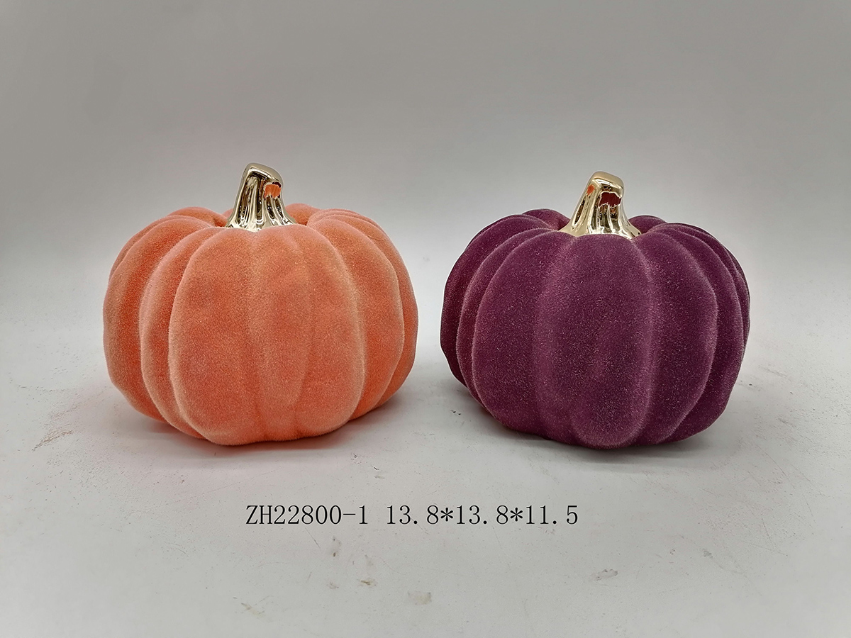 Halloween Kürbis Beflockung Handwerk Keramik Dekorationen Home Decor 1
