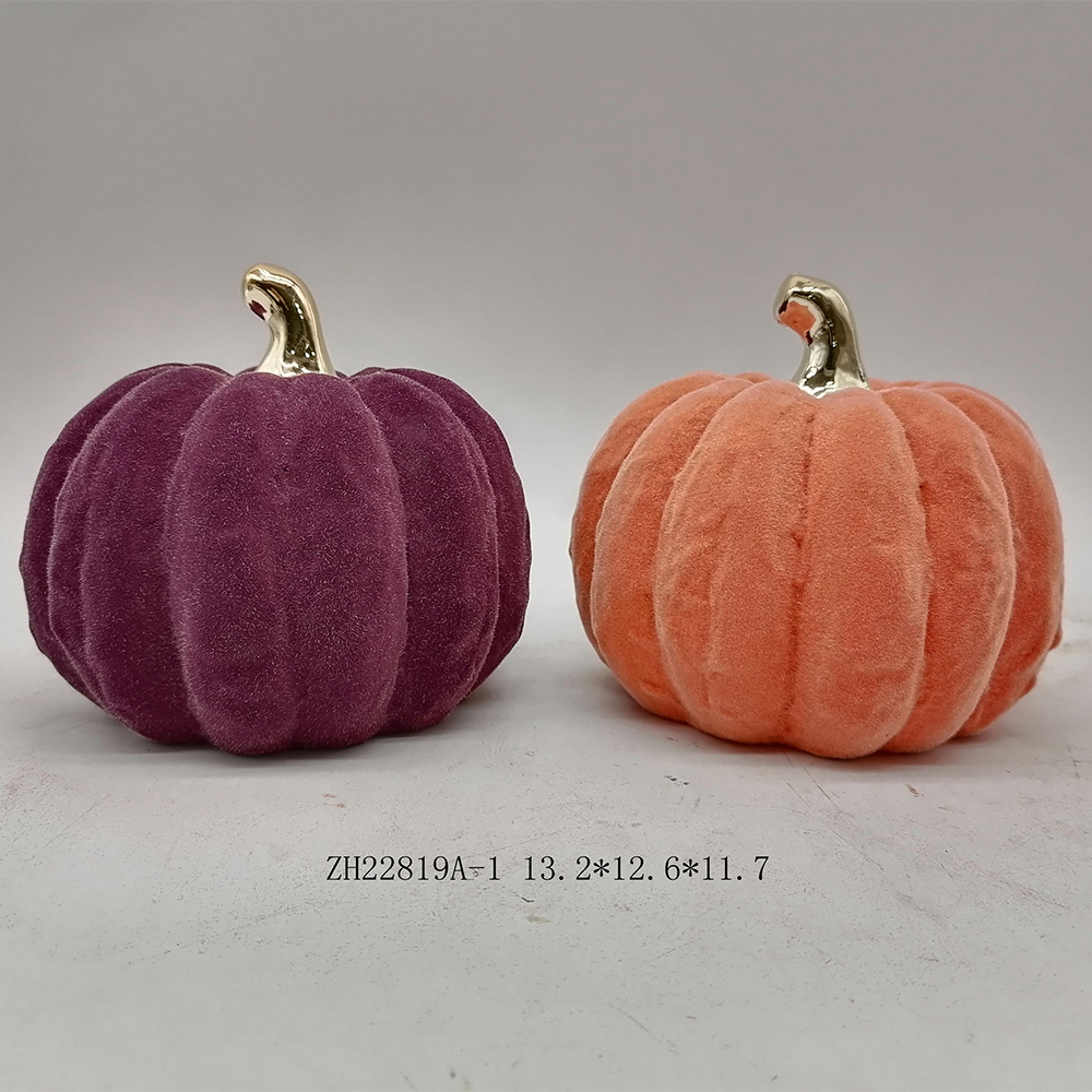 Halloween Kürbis Beflockung Handwerk Keramik Dekorationen Home Decor 5