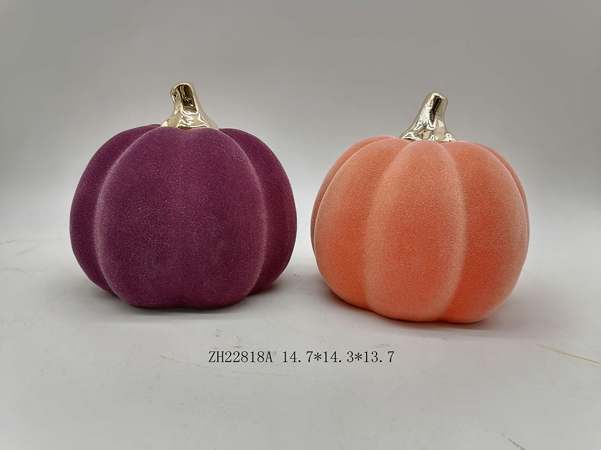 Halloween Kürbis Beflockung Handwerk Keramik Dekorationen Home Decor 2