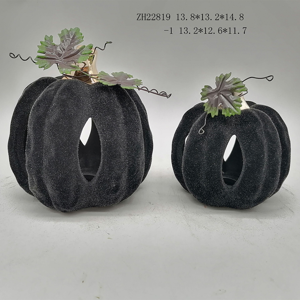 Halloween Home Party Dekoration Requisiten Bauernhaus Ernte Künstliche Schwarz Kürbis Decor 2