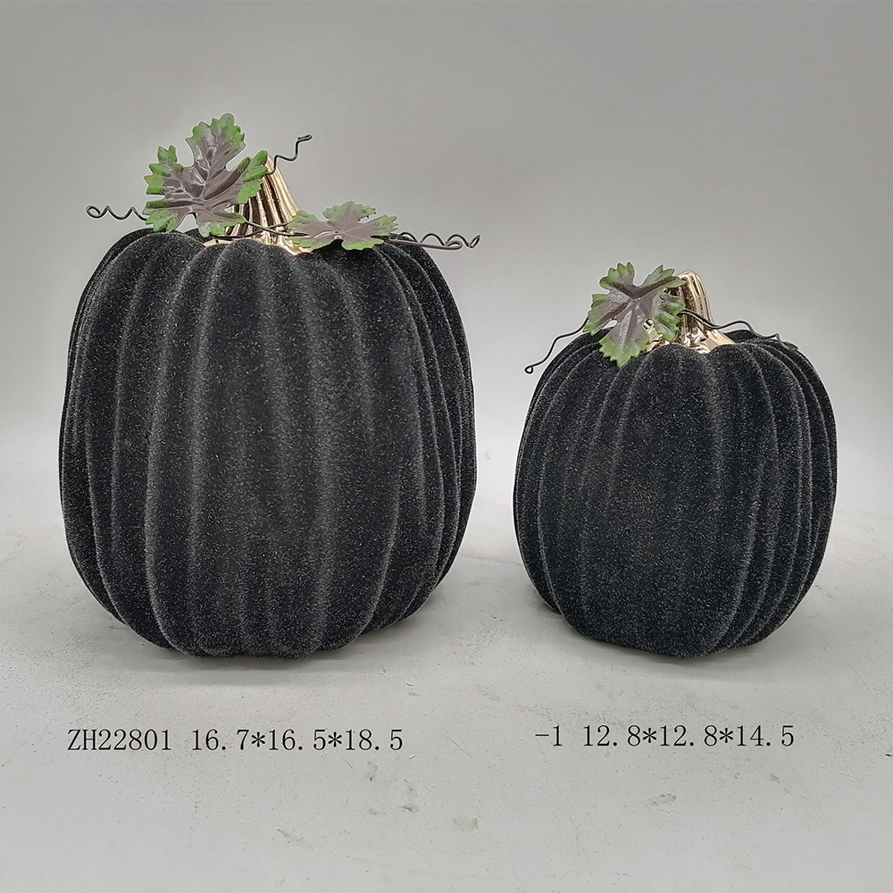 Halloween Home Party Dekoration Requisiten Bauernhaus Ernte Künstliche Schwarz Kürbis Decor 1