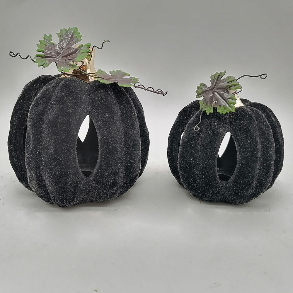 Halloween Home Party Dekoration Requisiten Bauernhaus Ernte Künstliche Schwarz Kürbis Decor 4