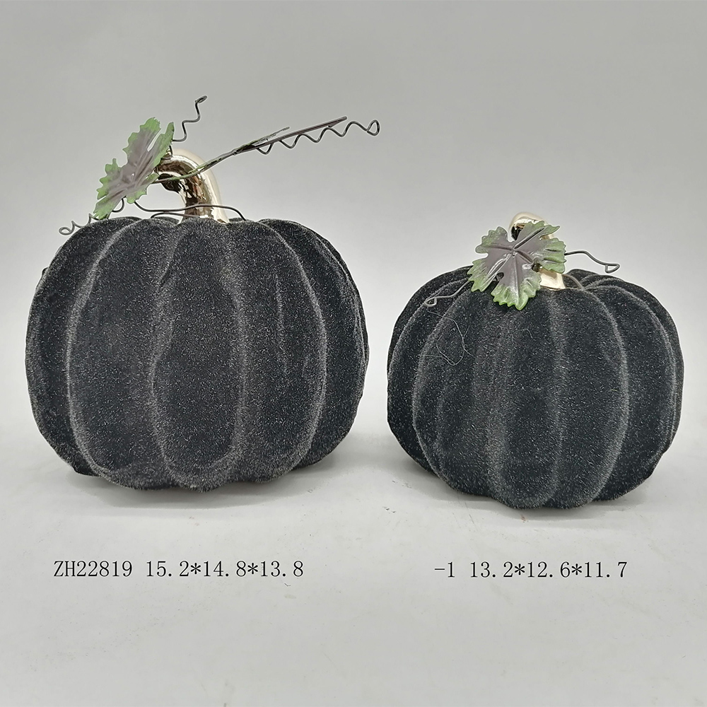 Halloween Home Party Dekoration Requisiten Bauernhaus Ernte Künstliche Schwarz Kürbis Decor 3