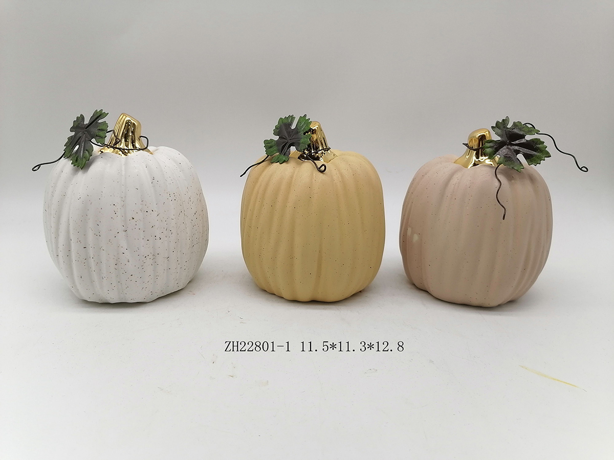 Tangchen Simulierter Kürbis, Halloween, Keramik-Tischdekoration, Feiertagsdekoration 1