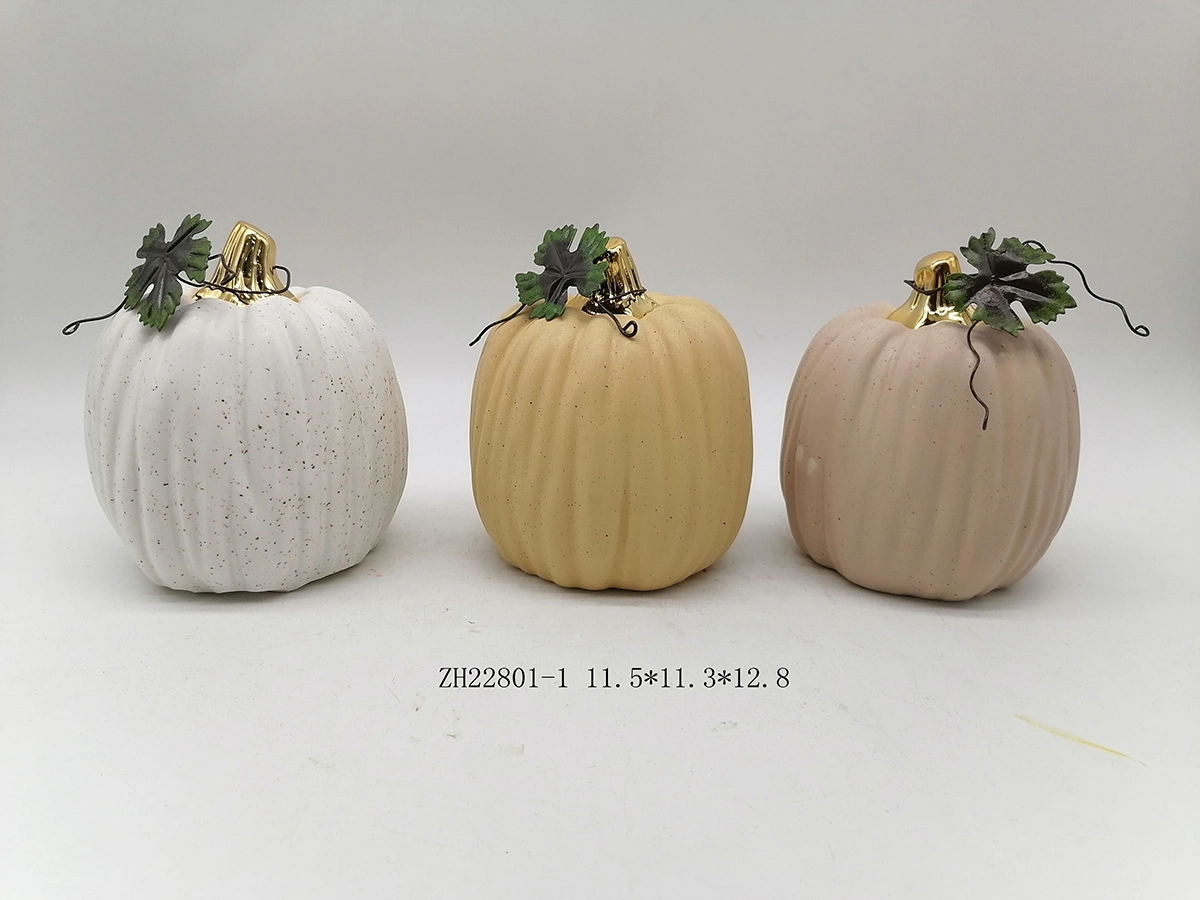 Tangchen Simulated Pumpkin Halloween Ceramic Tabletop Decorations Holiday Decoration 1