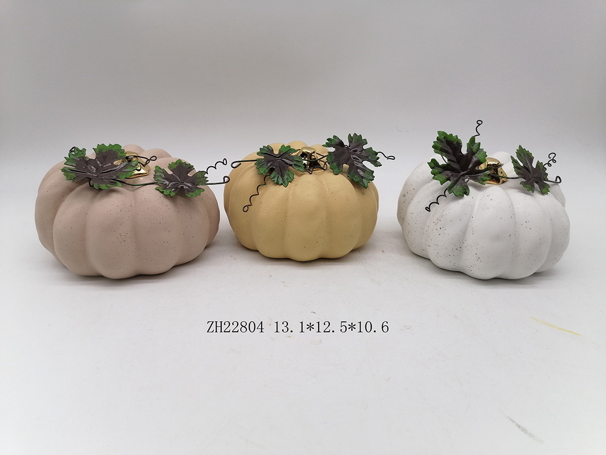 Tangchen Simulierter Kürbis, Halloween, Keramik-Tischdekoration, Feiertagsdekoration 6