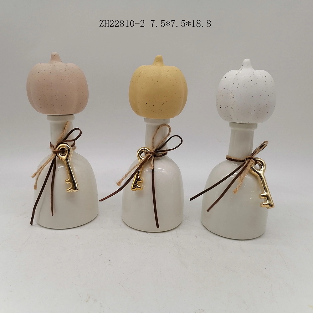 Tangchen Simulated Pumpkin Ornaments Halloween Ceramic Plush Decorations Atmosphere Decoration 1
