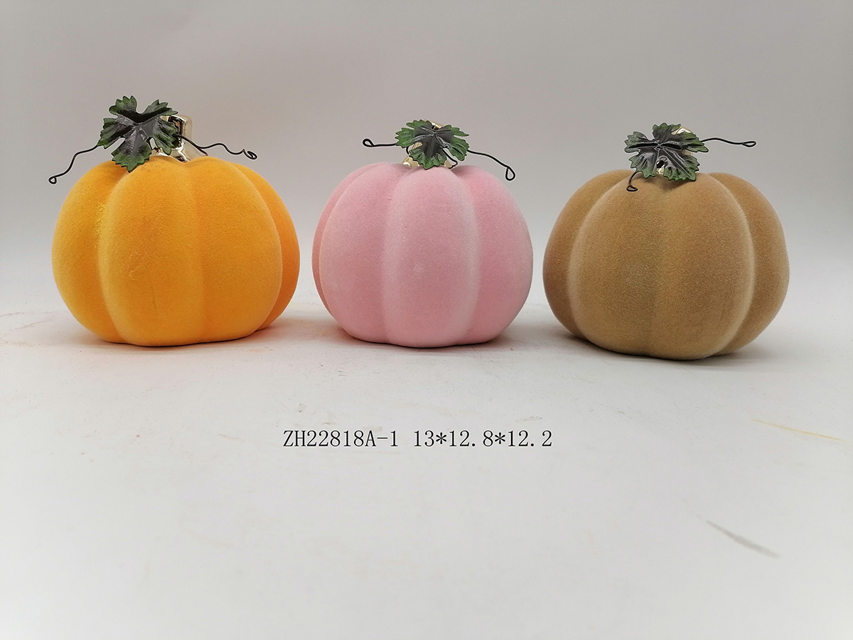 Adornos de calabaza simulados Tangchen, adornos de peluche de cerámica para Halloween, decoración de ambientes 5