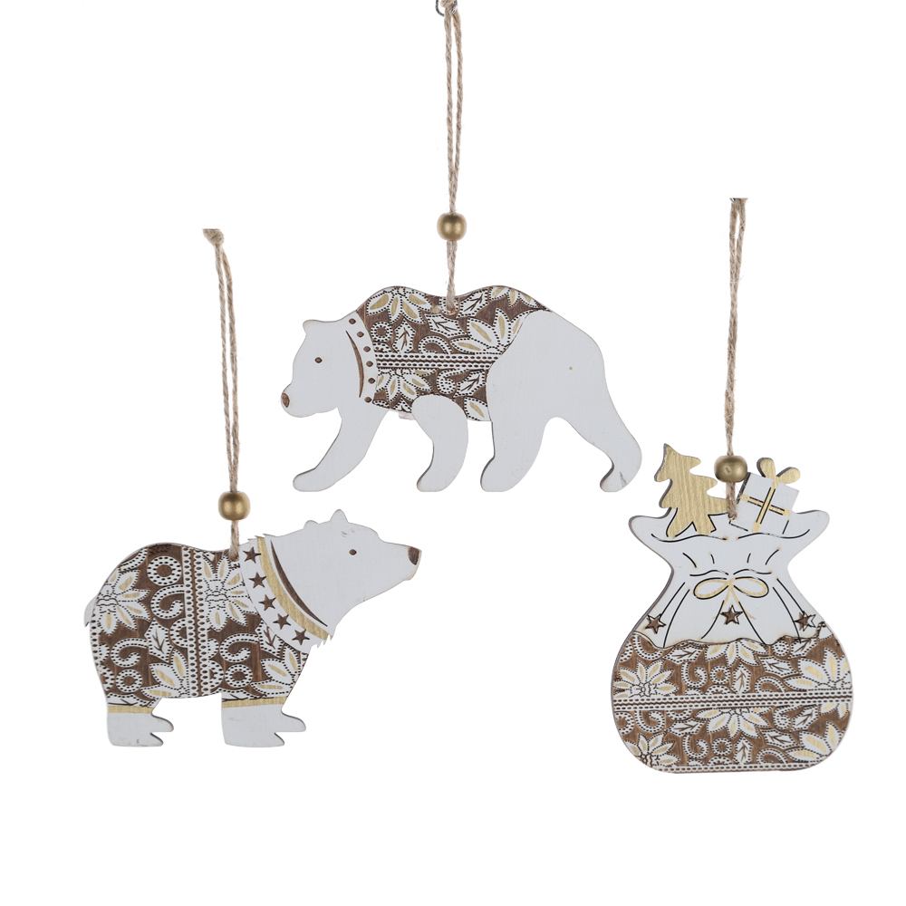 Weihnachtsbaum hängen Ornamente Urlaub Party Dekoration Polar Bär Mini Anhänger 6
