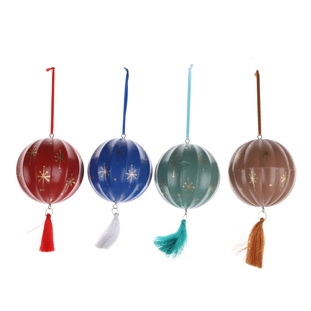 Bolas de madera de colores para colgar en el árbol de Navidad, decoración cálida de invierno. 4