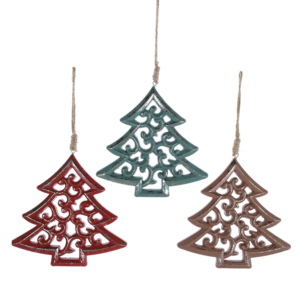 Urlaub Party Lieferanten Vintage Mini Glocken Weihnachtsbaum Form Holz Hängende Ornament 4
