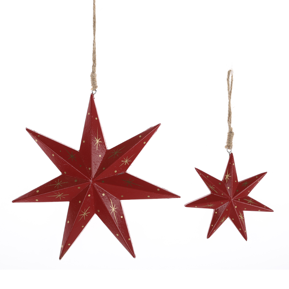 Bauernhaus Cowboy Country Cabin Stil Ornamente Baumschmuck Stern Weihnachtsbaumschmuck 7