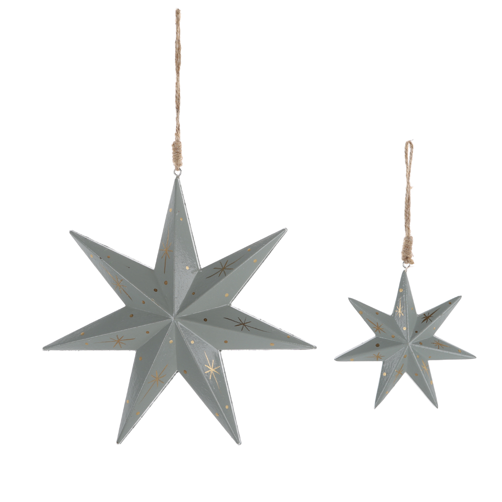 Bauernhaus Cowboy Country Cabin Stil Ornamente Baumschmuck Stern Weihnachtsbaumschmuck 8