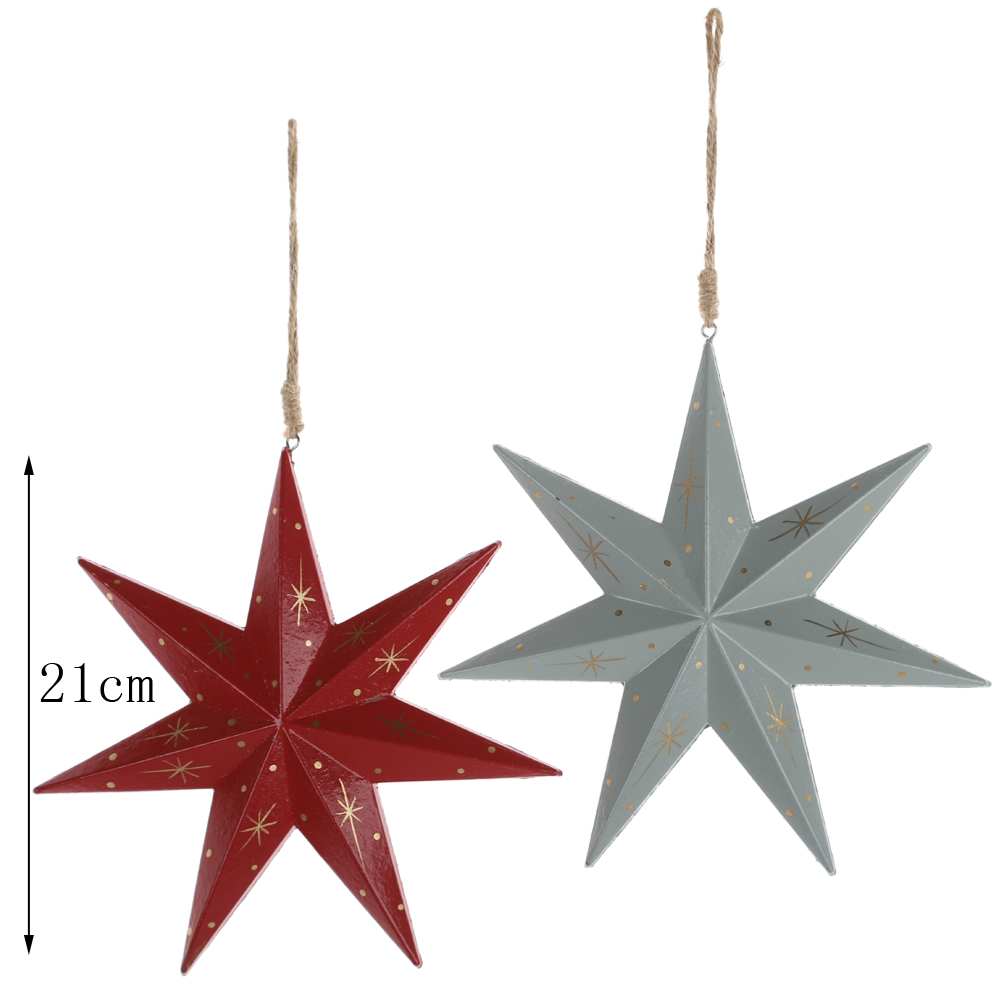 Bauernhaus Cowboy Country Cabin Stil Ornamente Baumschmuck Stern Weihnachtsbaumschmuck 10