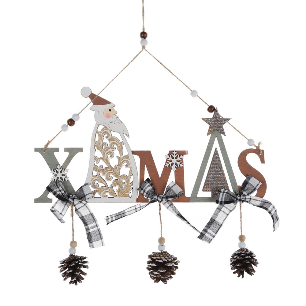 Willkommen Wand Winter rustikale Holz Weihnachten Tür hängen Urlaub Weihnachten Home Zeichen Dekoration 2