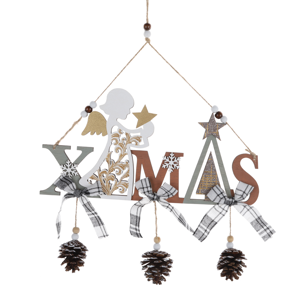 Willkommen Wand Winter rustikale Holz Weihnachten Tür hängen Urlaub Weihnachten Home Zeichen Dekoration 6