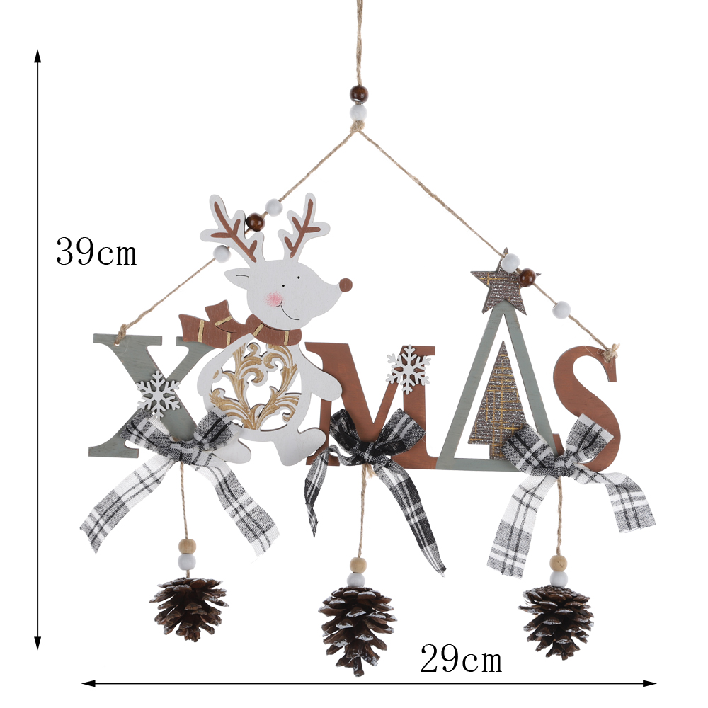 Willkommen Wand Winter rustikale Holz Weihnachten Tür hängen Urlaub Weihnachten Home Zeichen Dekoration 7