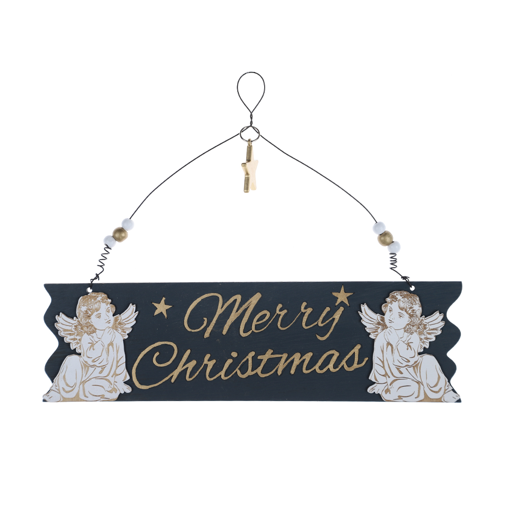 Christmas Angel Pendants Winter Wooden Wall Decorations Welcome Wooden Plaque Pendants 2