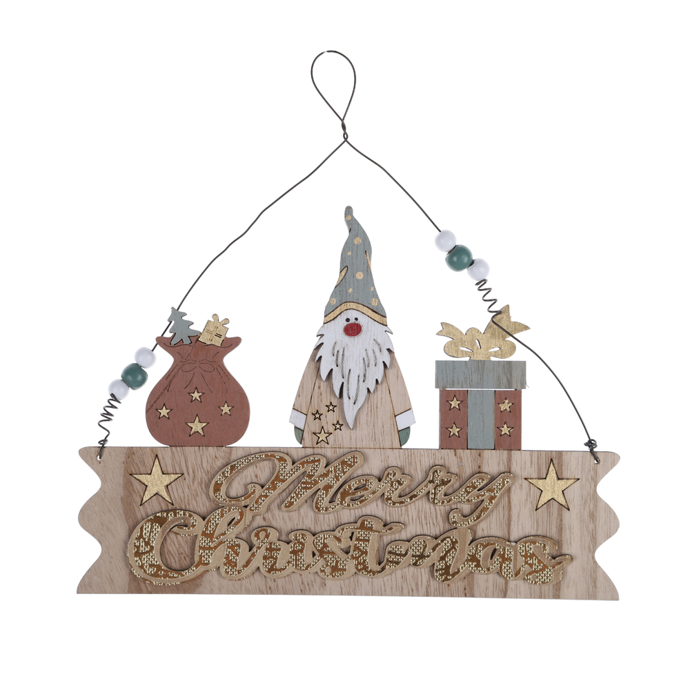 Christmas Angel Pendants Winter Wooden Wall Decorations Welcome Wooden Plaque Pendants 6