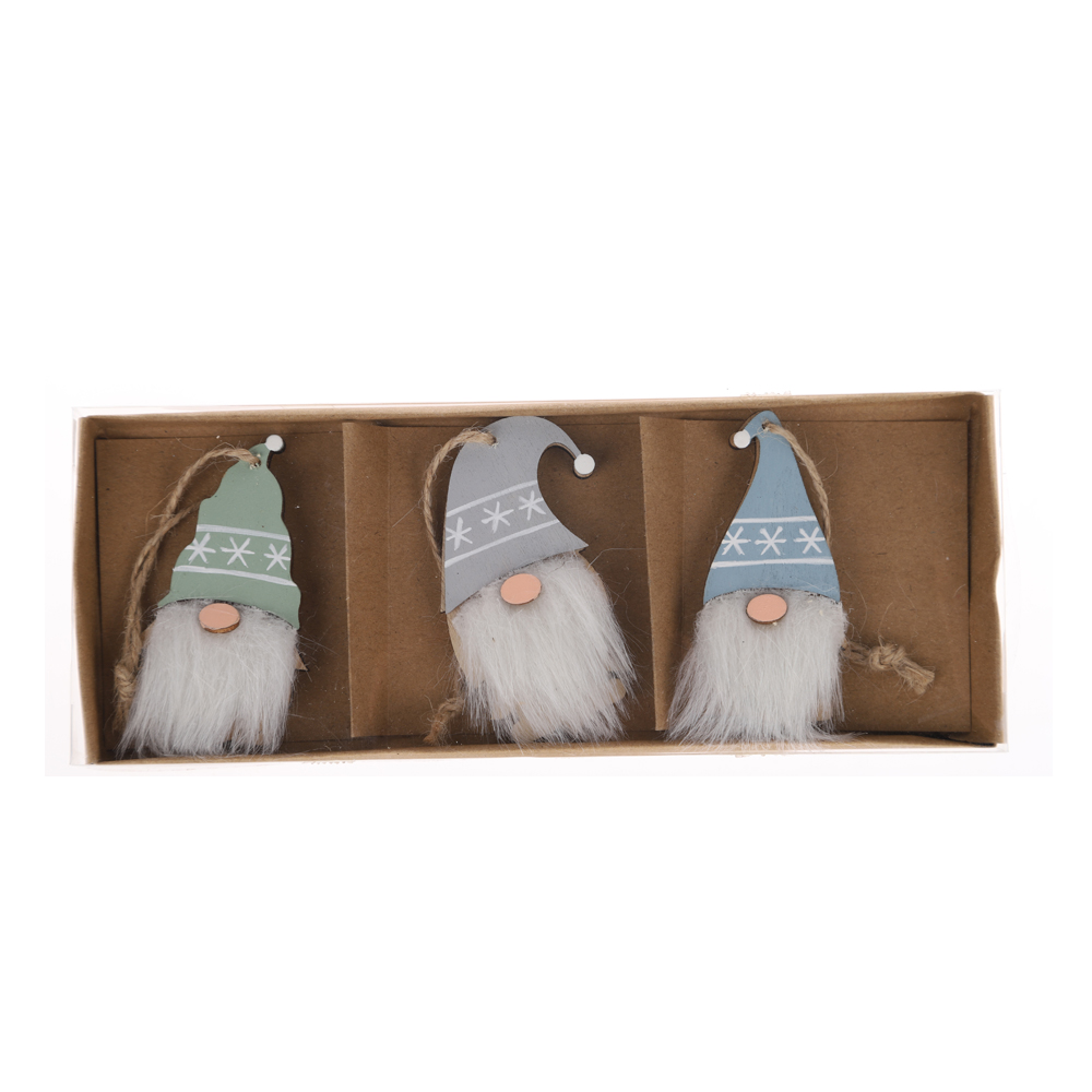Weihnachten Urlaub Partei Dekoration Baum Hängen Holz Gnome Form Anhänger Dekorationen 1