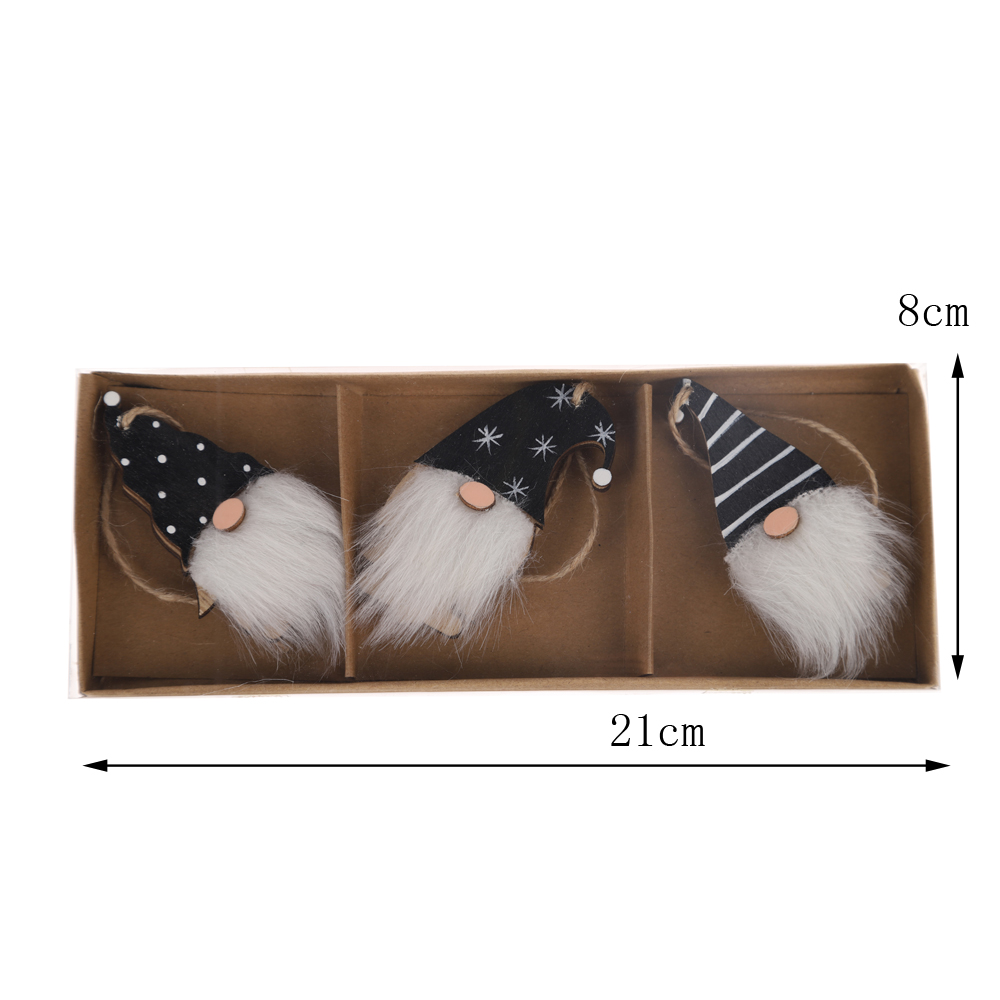 Weihnachten Urlaub Partei Dekoration Baum Hängen Holz Gnome Form Anhänger Dekorationen 2