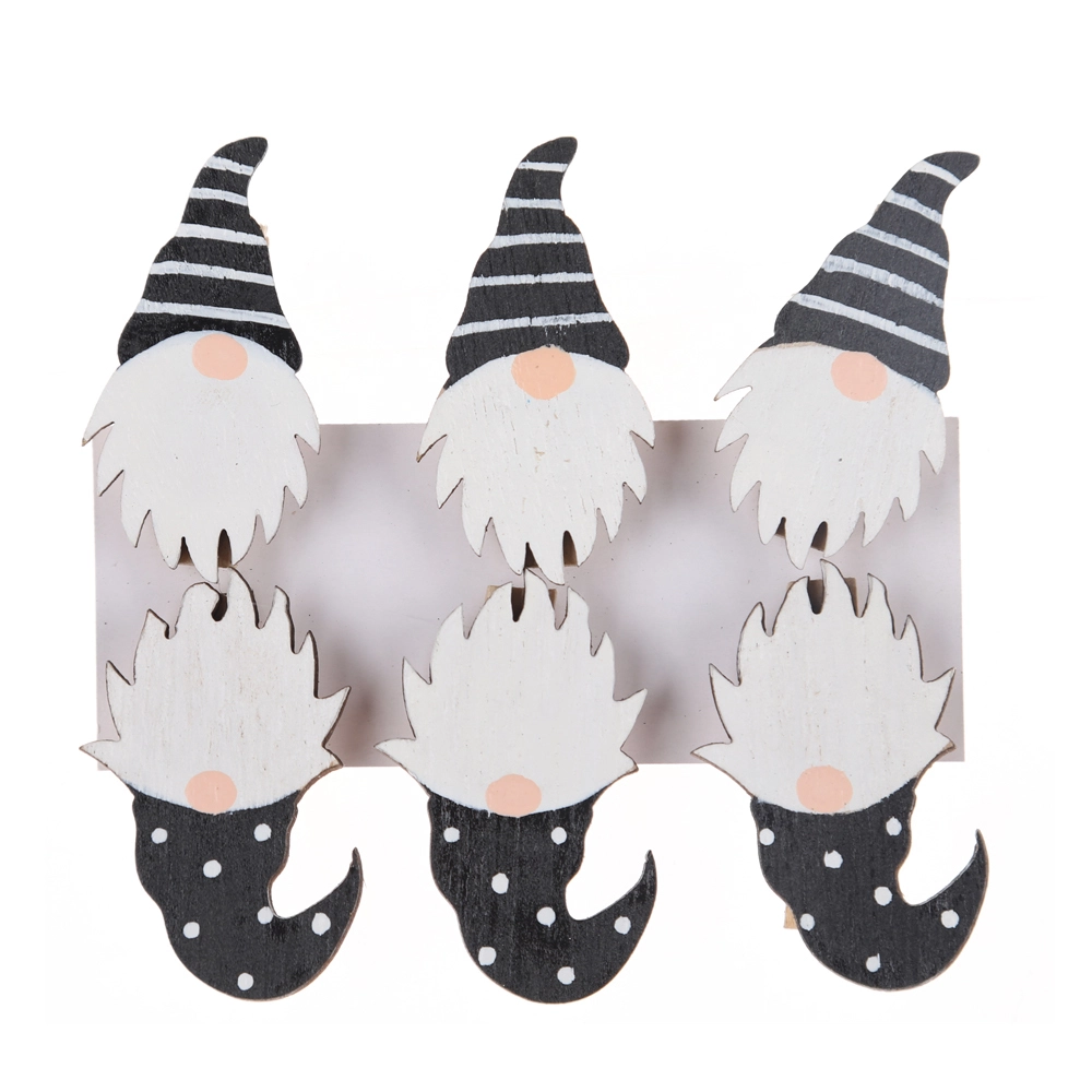 Christmas Wooden Clothespins Mini Gnome Clothespin Clips Christmas Cards Photo Paper Crafts 1