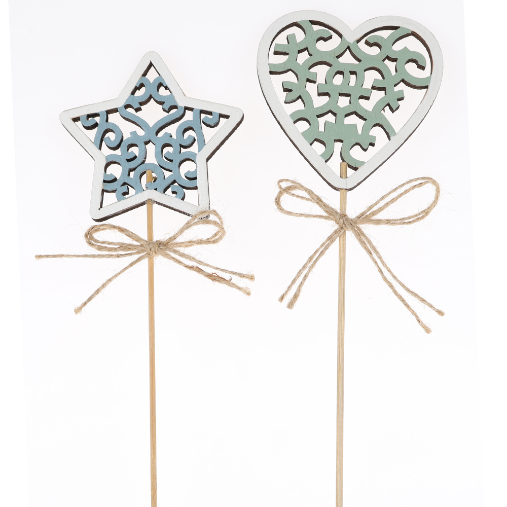 Weihnachten Home Party Dekorationen Holz Handwerk Garten Sticks Rentier Weihnachten Picks 2