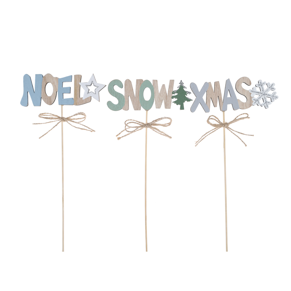 Weihnachten Home Party Dekorationen Holz Handwerk Garten Sticks Rentier Weihnachten Picks 4