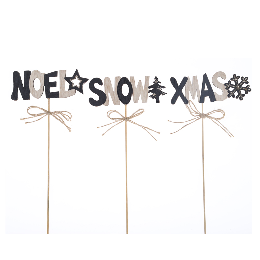 Weihnachten Home Party Dekorationen Holz Handwerk Garten Sticks Rentier Weihnachten Picks 3
