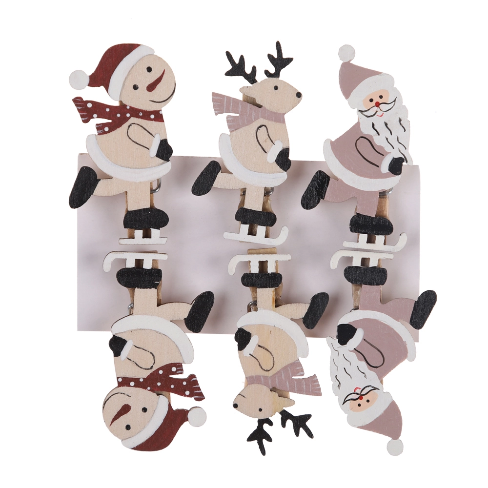 DIY Christmas Decoration Wooden Card Holder Snowman Postcard Holder 1
