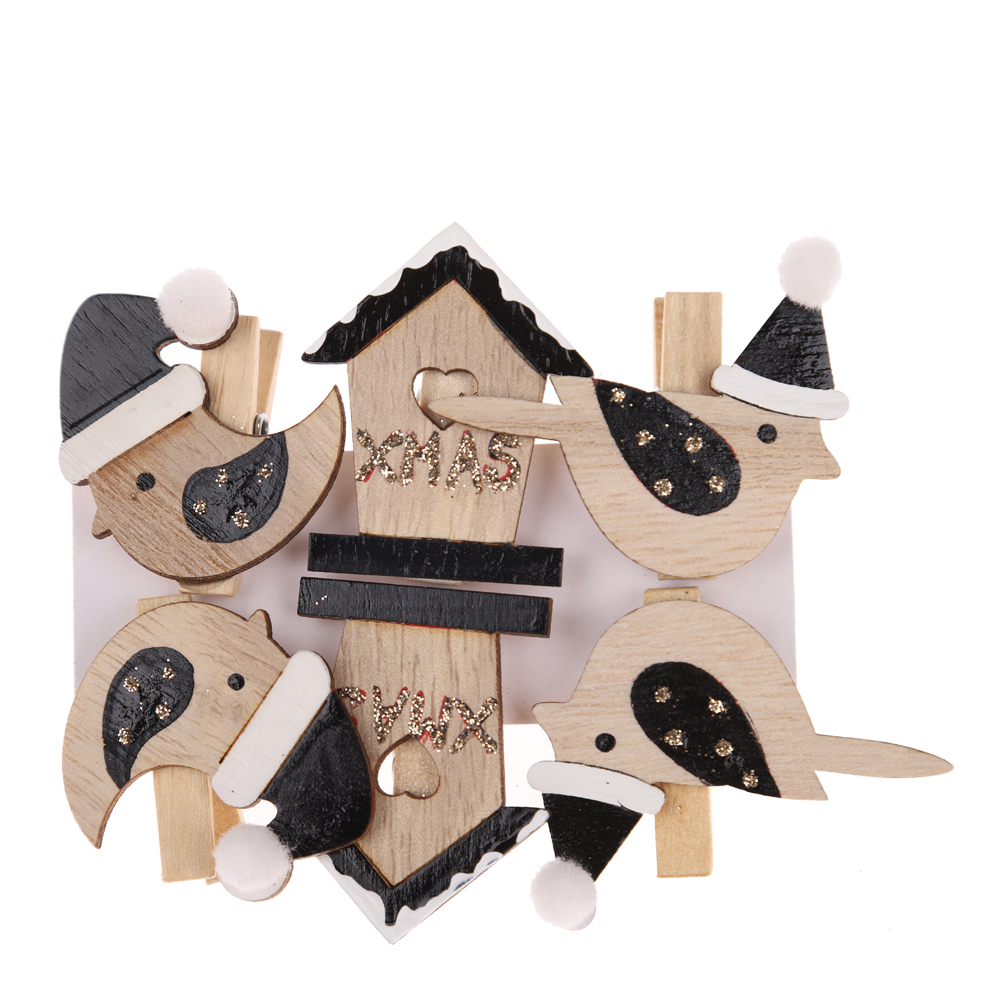DIY Weihnachtsdekoration Holzkartenhalter Schneemann Postkartenhalter 7