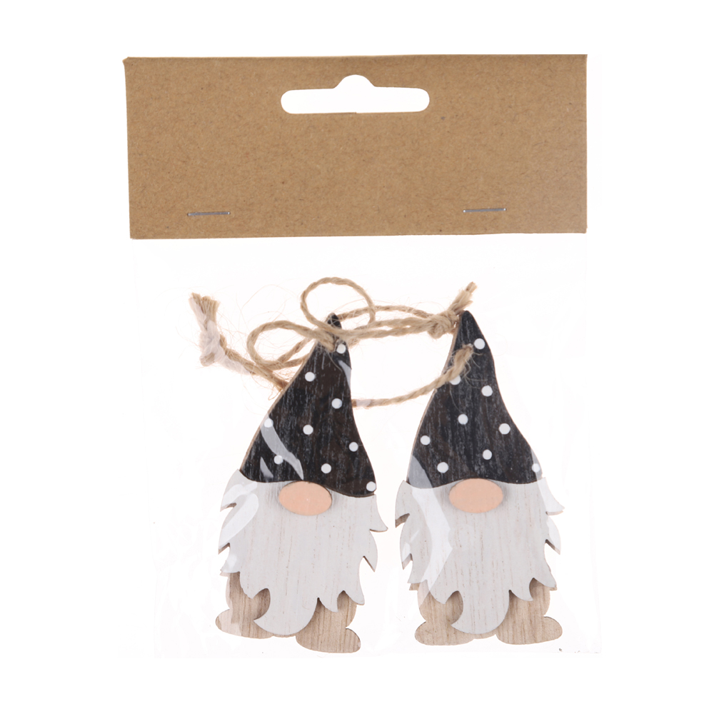 Christmas Tree Hanging Wooden Gnome Creative Decoration Qinter Festive Pendant 2