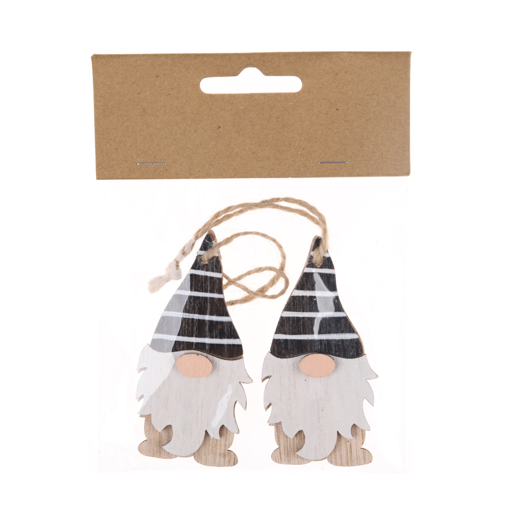 Christmas Tree Hanging Wooden Gnome Creative Decoration Qinter Festive Pendant 6