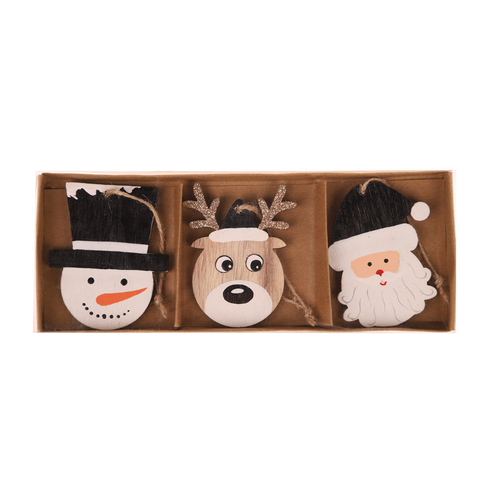 Weihnachtsbaum hängen Holz Elch hängen Schneemann Anhänger Home Crafts 2
